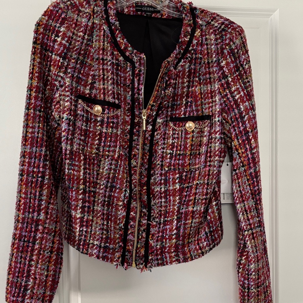 GUESS Women's Vibrant Tweed Blazer